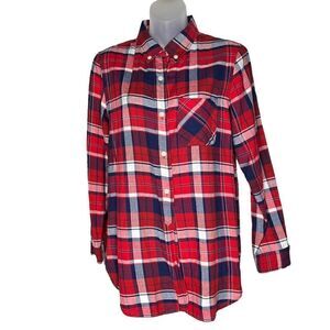 Current Elliott Plaid Flannel Button Down Shirt Size 1 NWOT